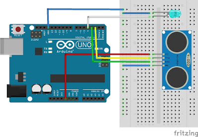 Project Arduino dengan Sensor Ultrasonik dan Lampu LED